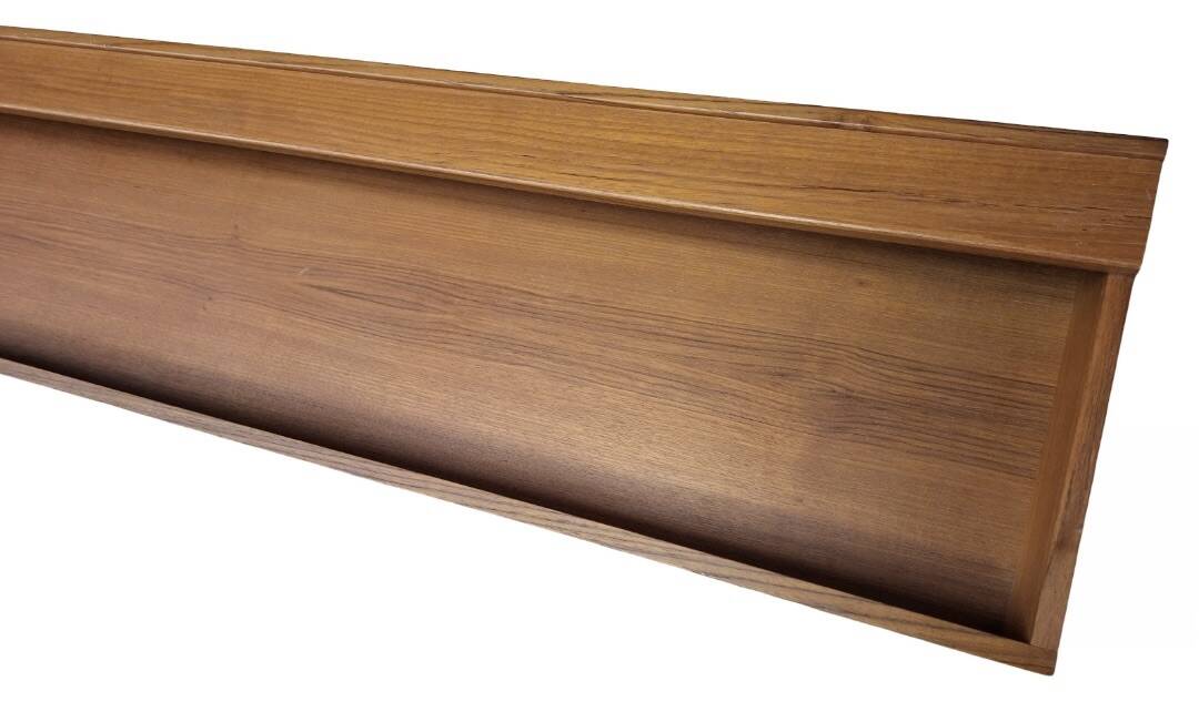Extra long floating sideboard / wall shelf in teak 210 cm, Denmark 1960s