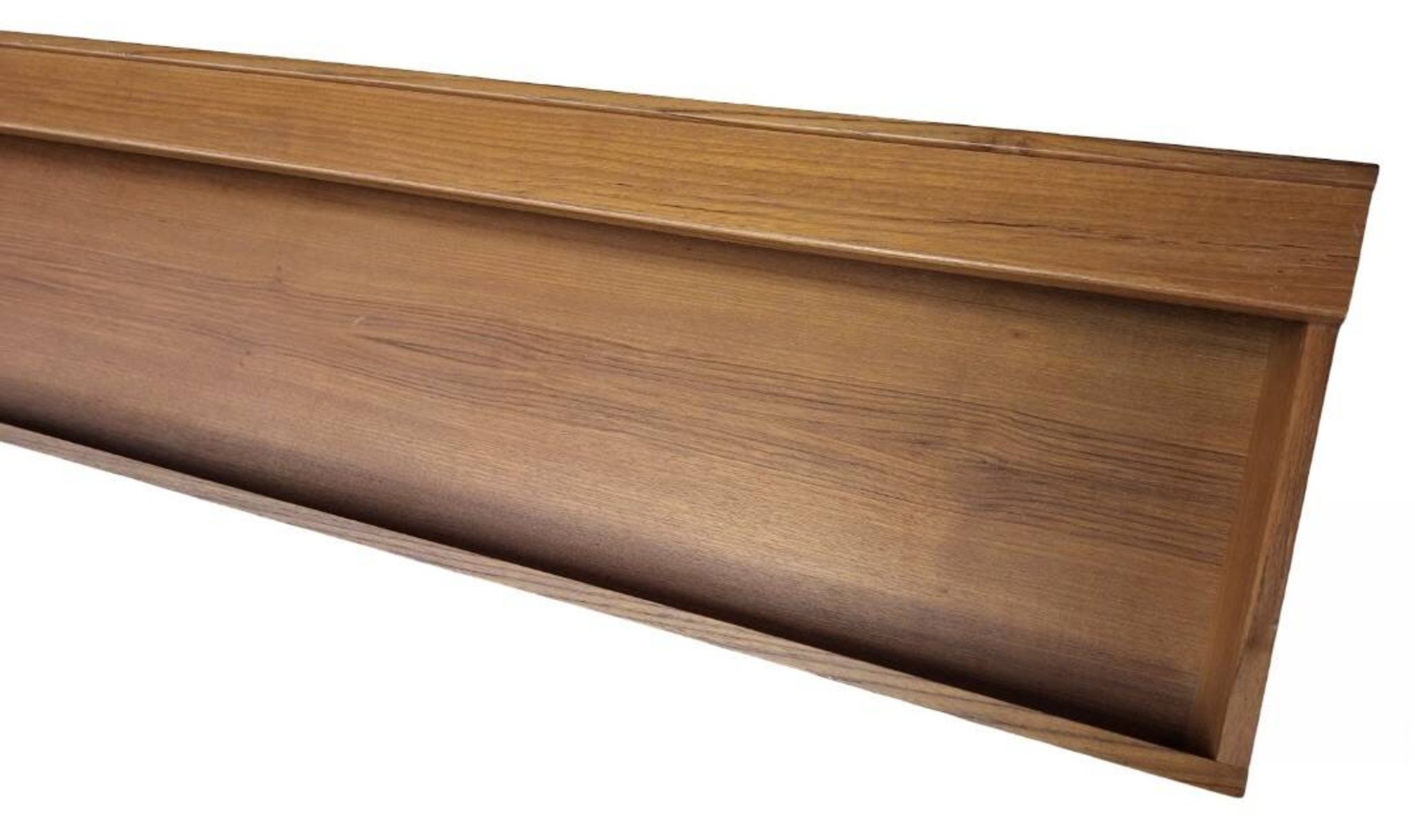 Extra long floating sideboard / wall shelf in teak 210 cm, Denmark 1960s