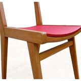 Vintage chairs 1950s wood and skai