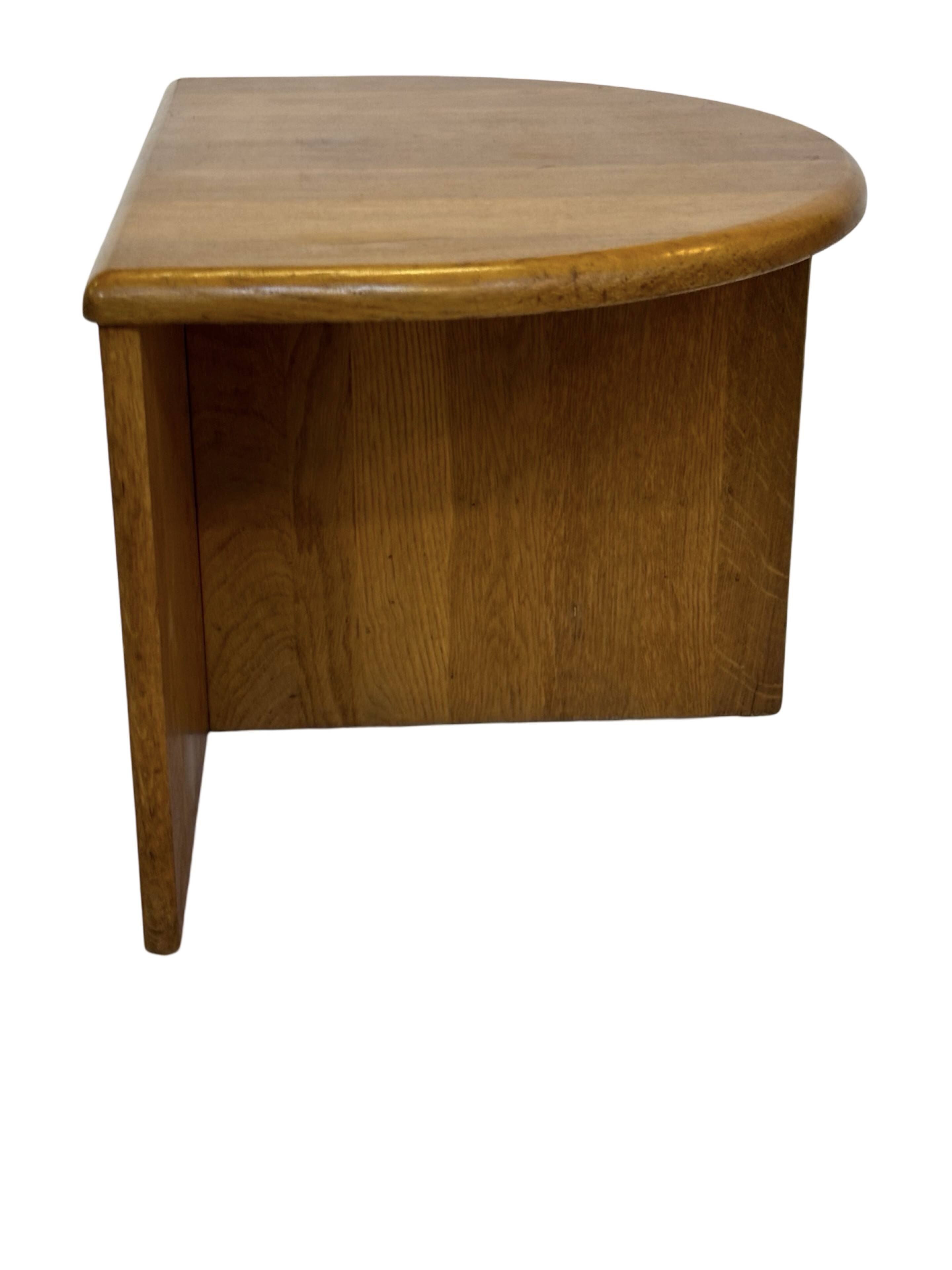 Vintage Side Table In Oak Minimalist 80's Design