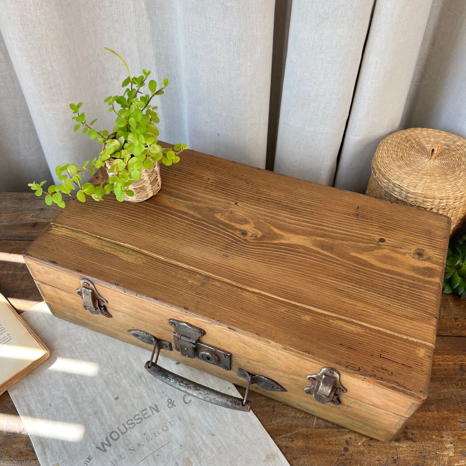 Wooden suitcase