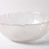 Salad Bowl Fleur, Vintage Decorative Clear Large Fruit Glass Bowl / Arcoroc