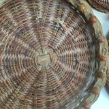 Wall composition of wicker trays