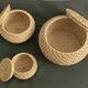 Lot de 3 boîtes gigognes rondes en rotin