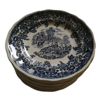 Ensemble de 11 assiettes Lunéville