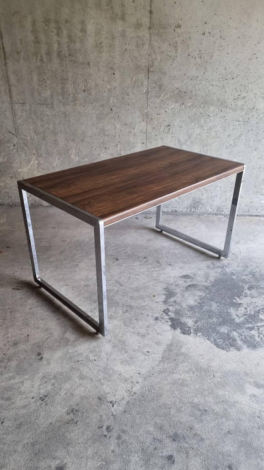 Walnut metal desk