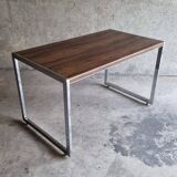 Bureau noyer métal