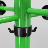 Porte-manteau italien en métal laqué des années 1970 avec porte-parapluie