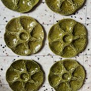 8 oyster plates Barbotine