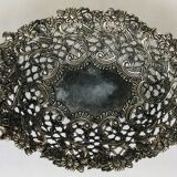 Corbeille en métal argenté