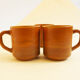 Set of 3 arcopal brown mugs