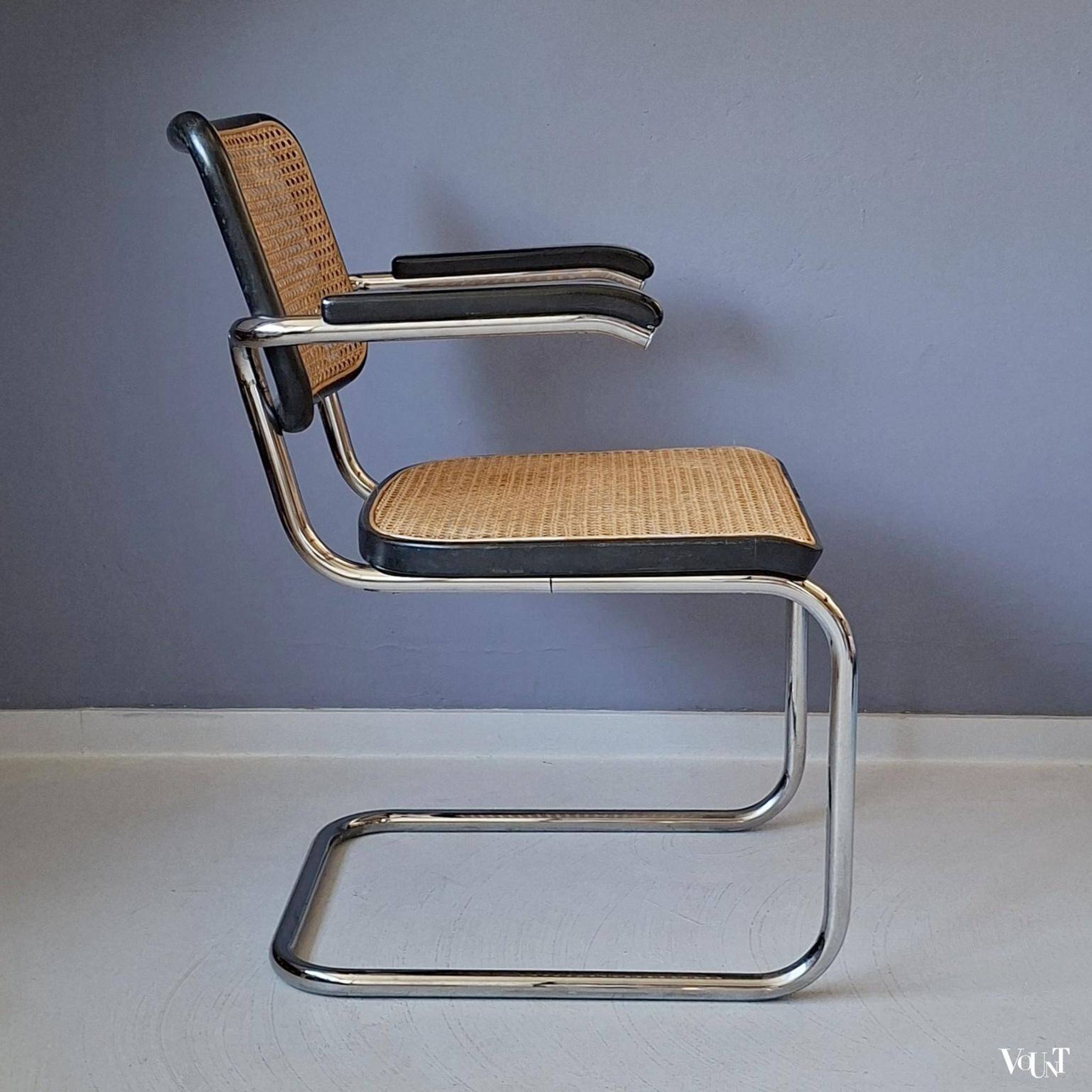 Black S64 chair, Marcel Breuer for Thonet, 1981