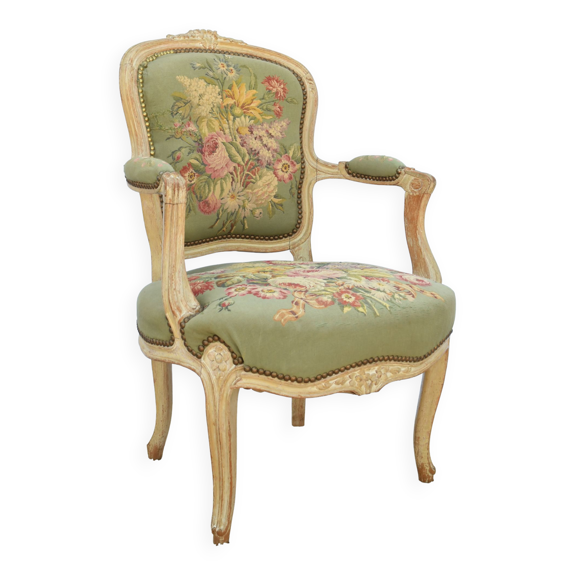 Louis XV style convertible armchair