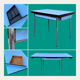 Table formica bleu Sogemap 1960