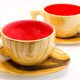 Lot de 2 tasses XL imitation bois Grandjean Jourdan Vallauris