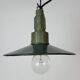 Industrial Petrol Enamel Military Pendant Lamp with Cast Aluminium Top