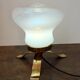 Mid-century table lamp from the 1970s, brass and glass, E27