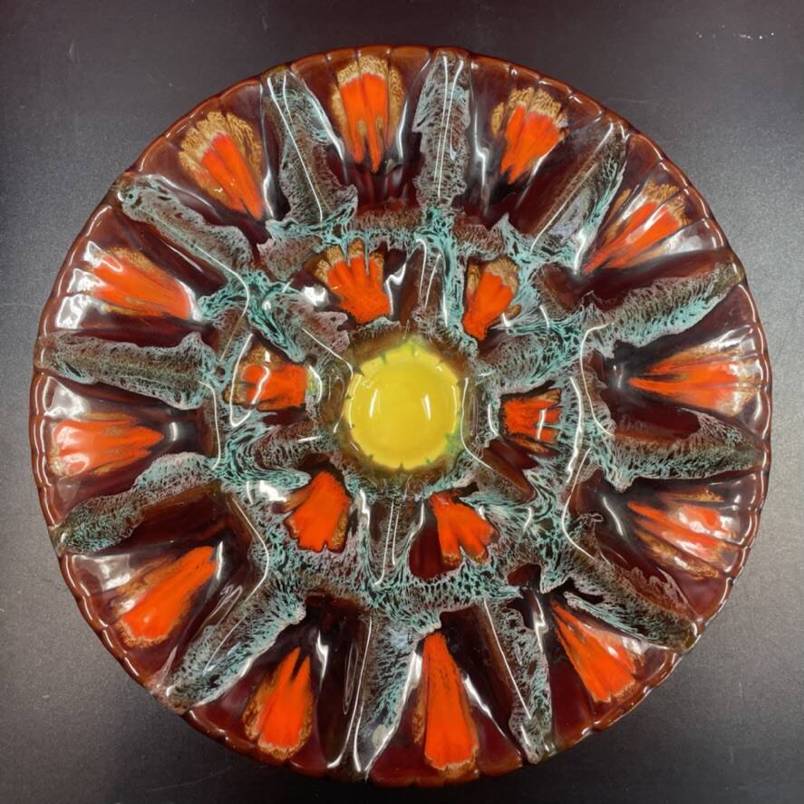 Large oval oyster dish Vallauris, 35.5 cm