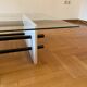 1980s White Marble Rectangular Coffee Table Postmodern Glass