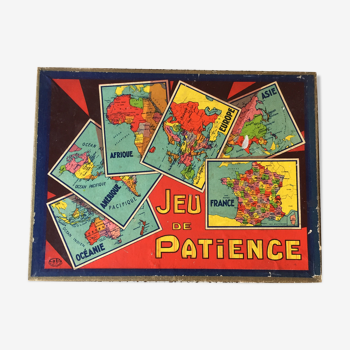 Ancient game of six educational puzzles entitled Patience Game