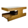 Brutalist coffee table made of solid wood from the 1970s.