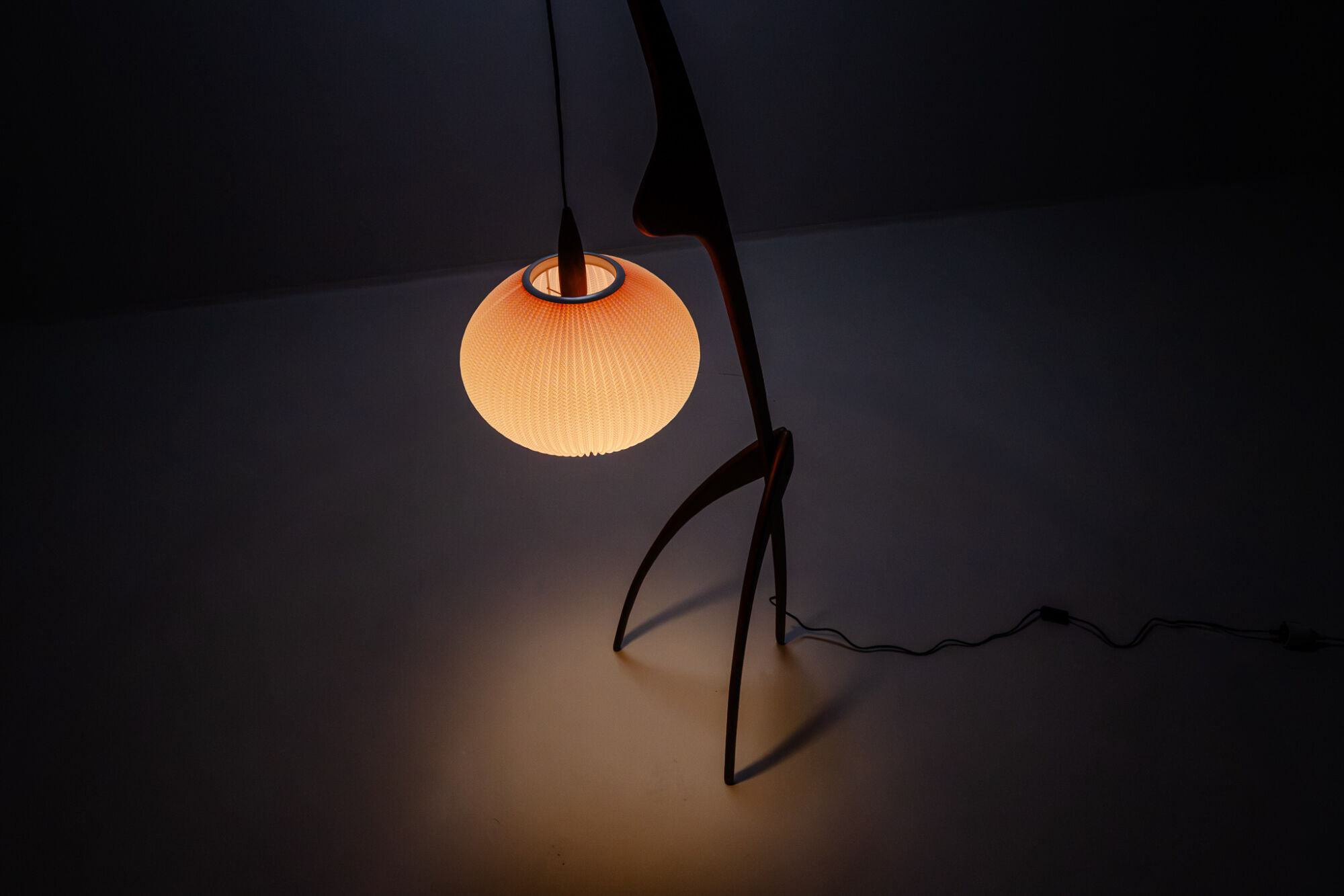 Floor lamp Praying Mantis by Rispal, France, 1950s