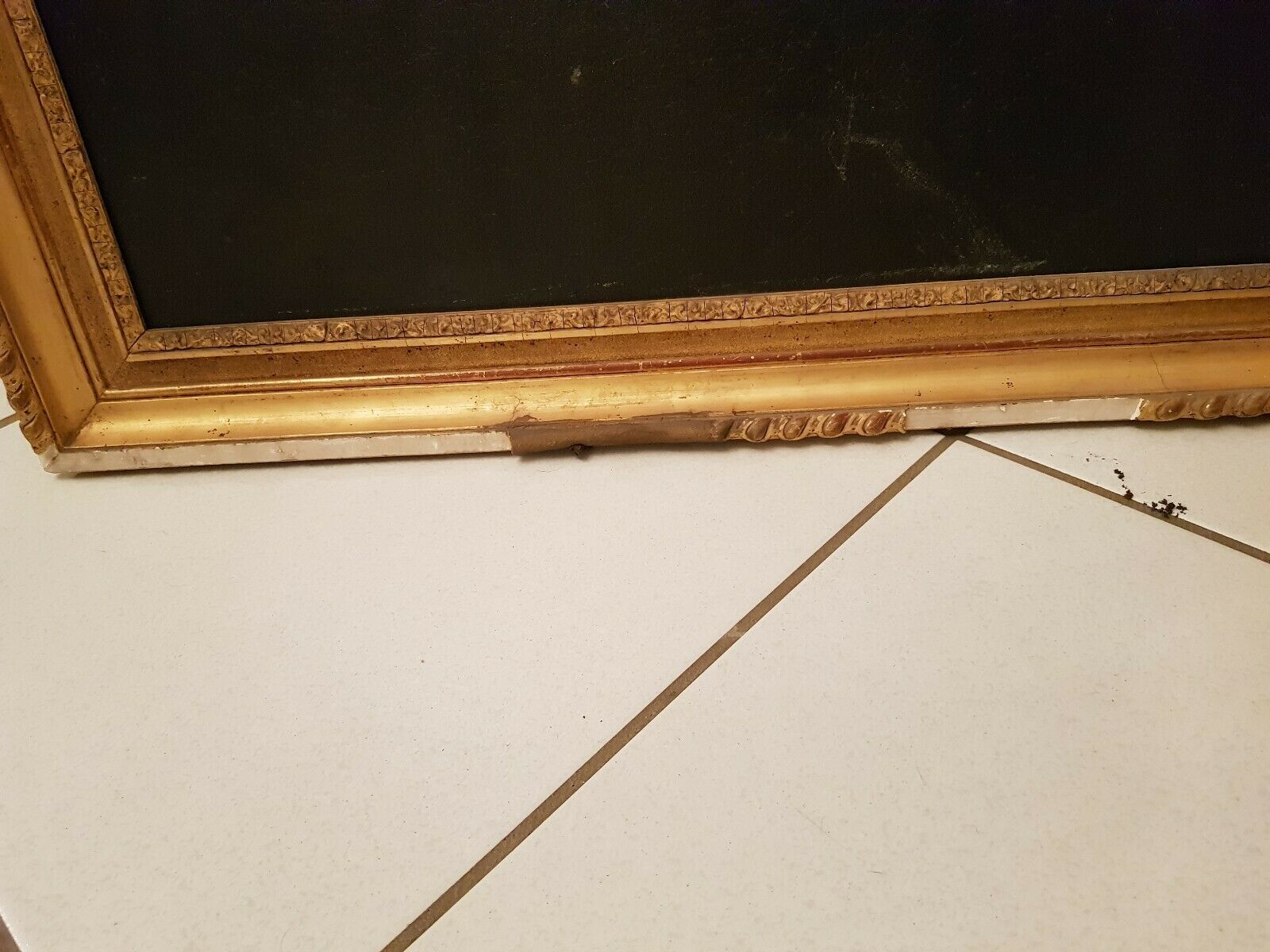 Portrait of ancient man, oil on canvas, gilded frame 19th century