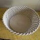 Mid-century woven ceramic basket / empty pocket, diameter 19 cm