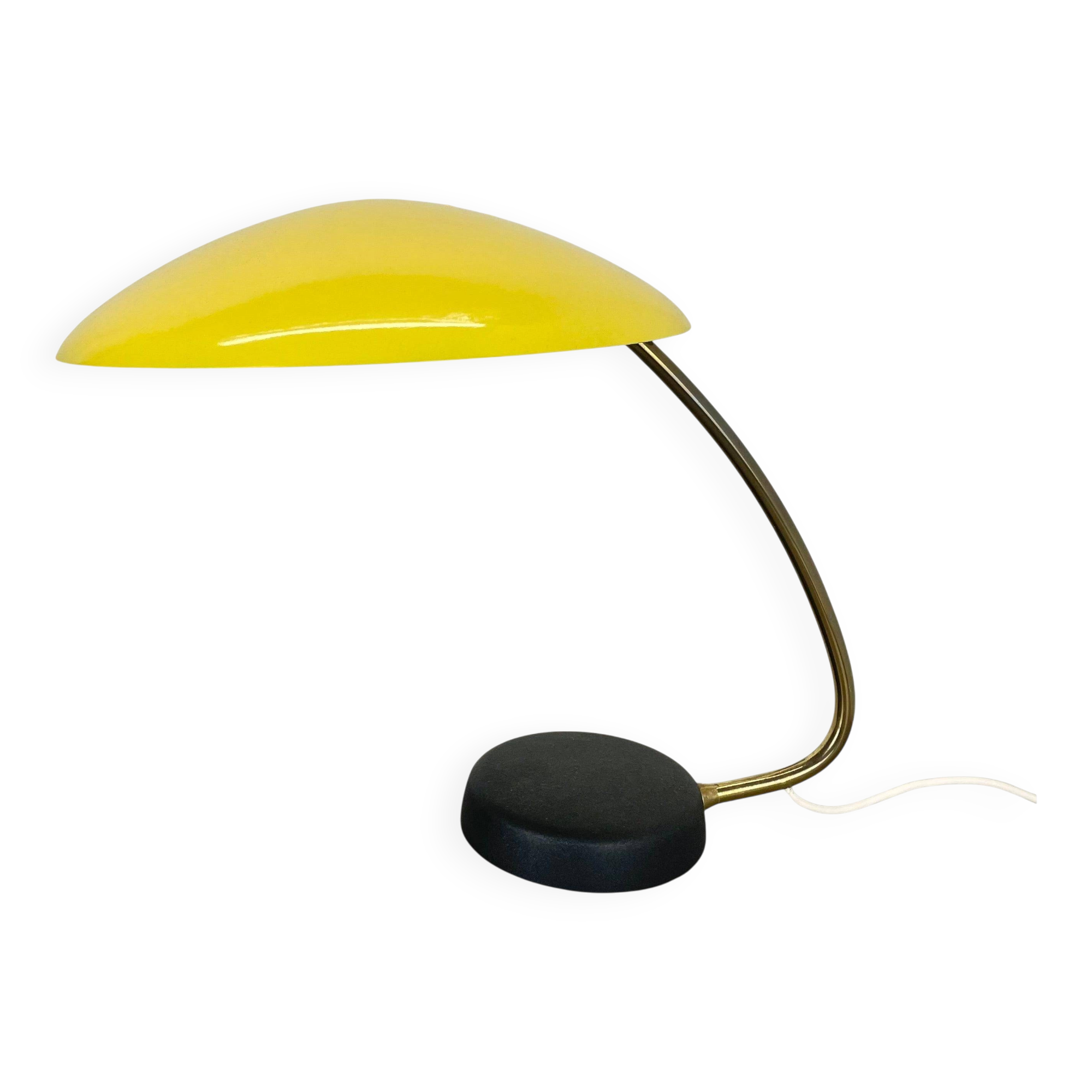 Original Modernist Yellow Metal Table Lamp by Cosack Leuchten, Germany 1960s