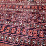 Handmade vintage Uzbek Bukhara rug 95cm x 157cm, 1950s