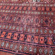 Handmade vintage Uzbek Bukhara rug 95cm x 157cm, 1950s