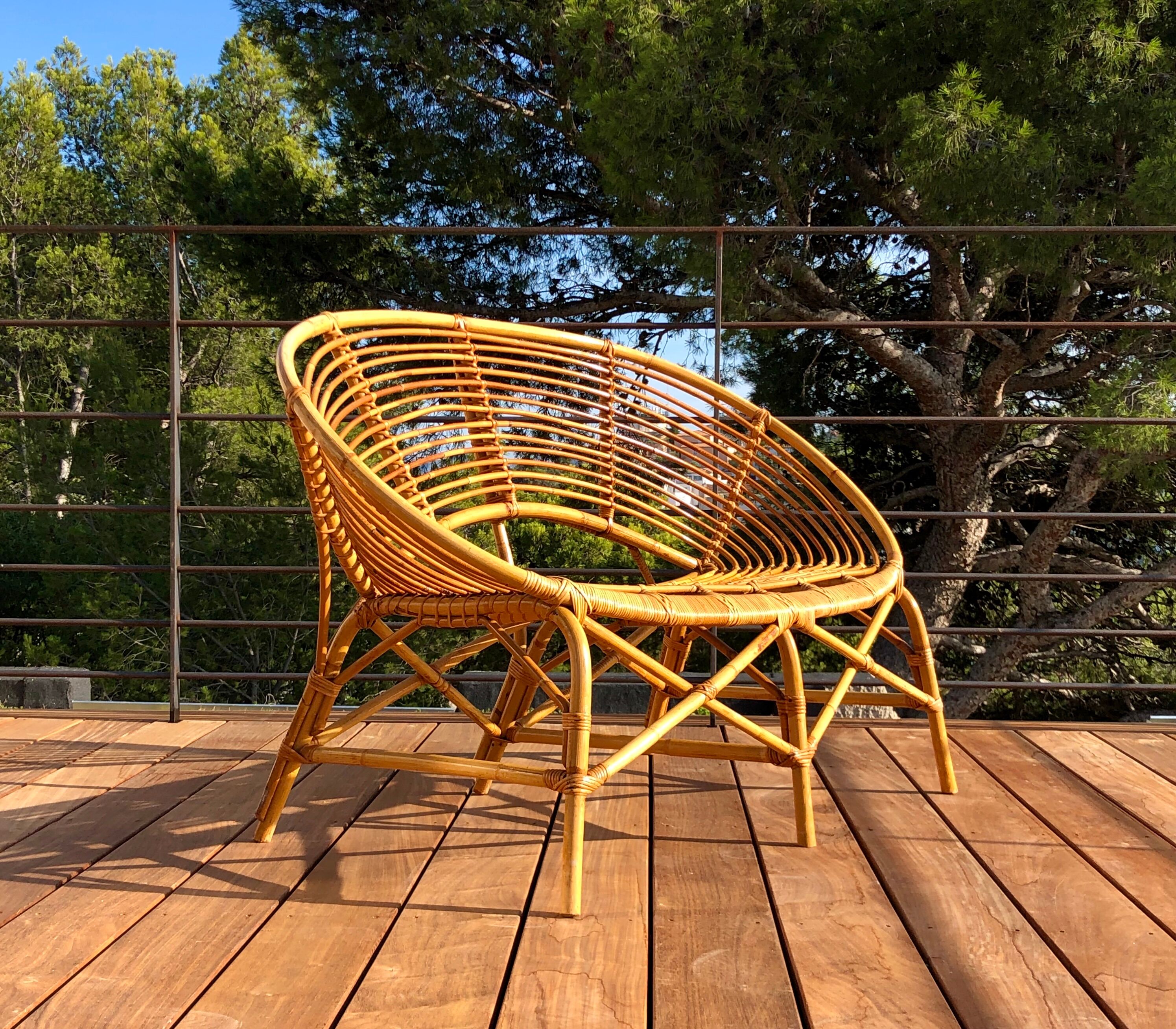 Rattan sofa, France 60s
