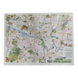 Beautiful map / Poster of Glasgow 1960's
