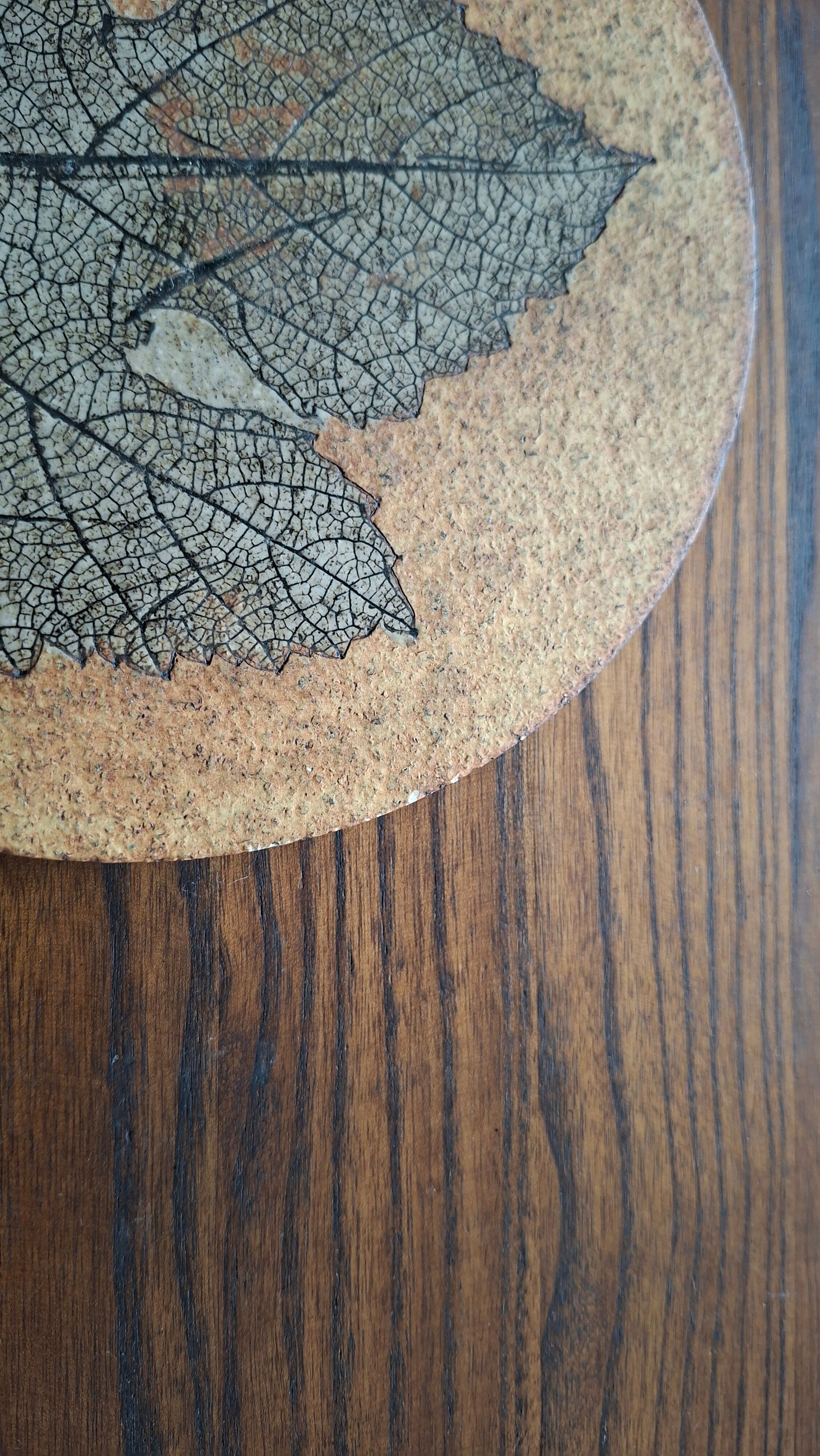 Wall ceramic leaf by Roger Capron, France 1960s-70s