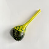 Vase / Soliflore en pâte de verre jaune – Début XXe