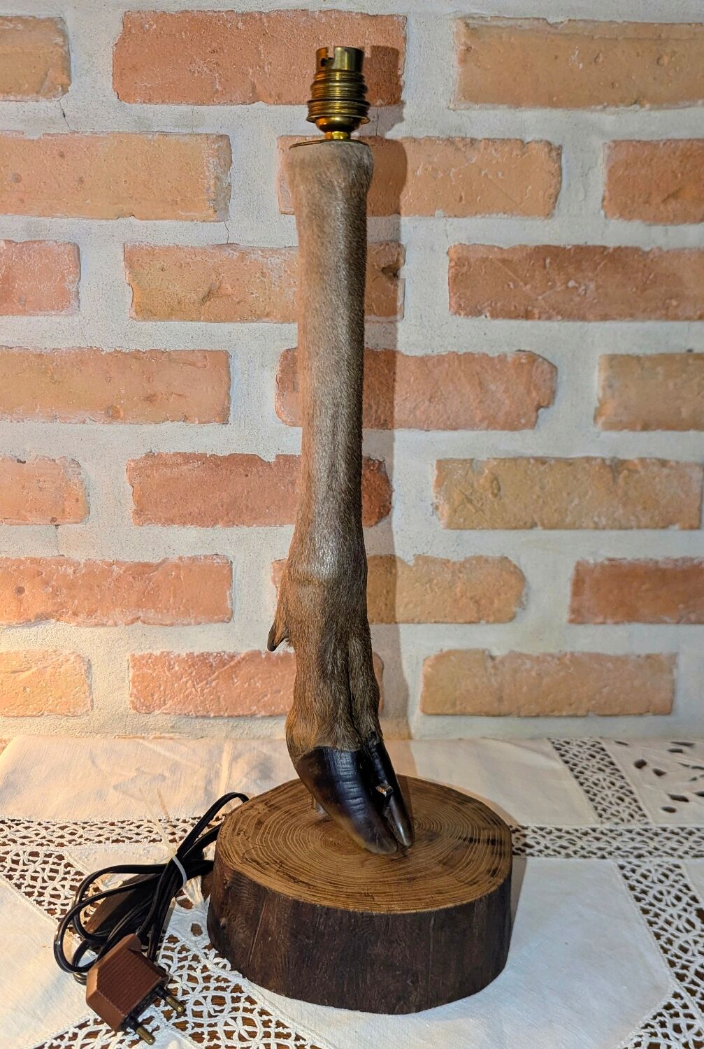 Hunting Lamp Base, Doe/Stag, Cabinet of Curiosities