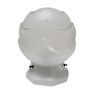 Lampe boule porcelaine et verre