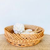 Antique rattan core basket