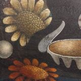 Gianfranco Rontani . Lucca (1926-2018) large oil on canvas 118 x 97 surrealist