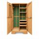 Parisian Art Deco wardrobe, renovated with raw wood.