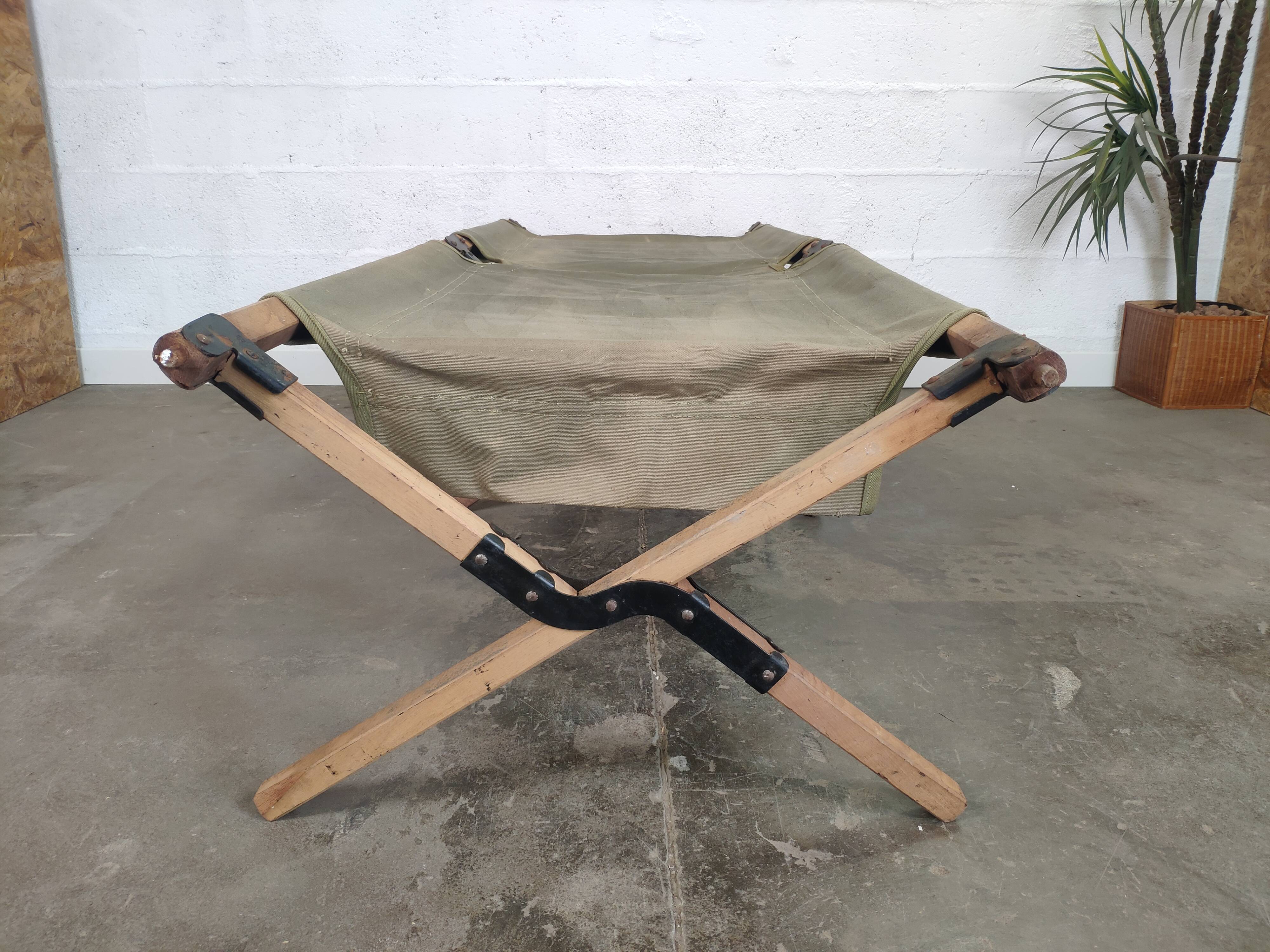 Military folding camp bed