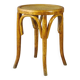 Tabouret bistrot bois courbé assise perforée 1920