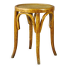 Curved wood bistro stool perforated seat 1920