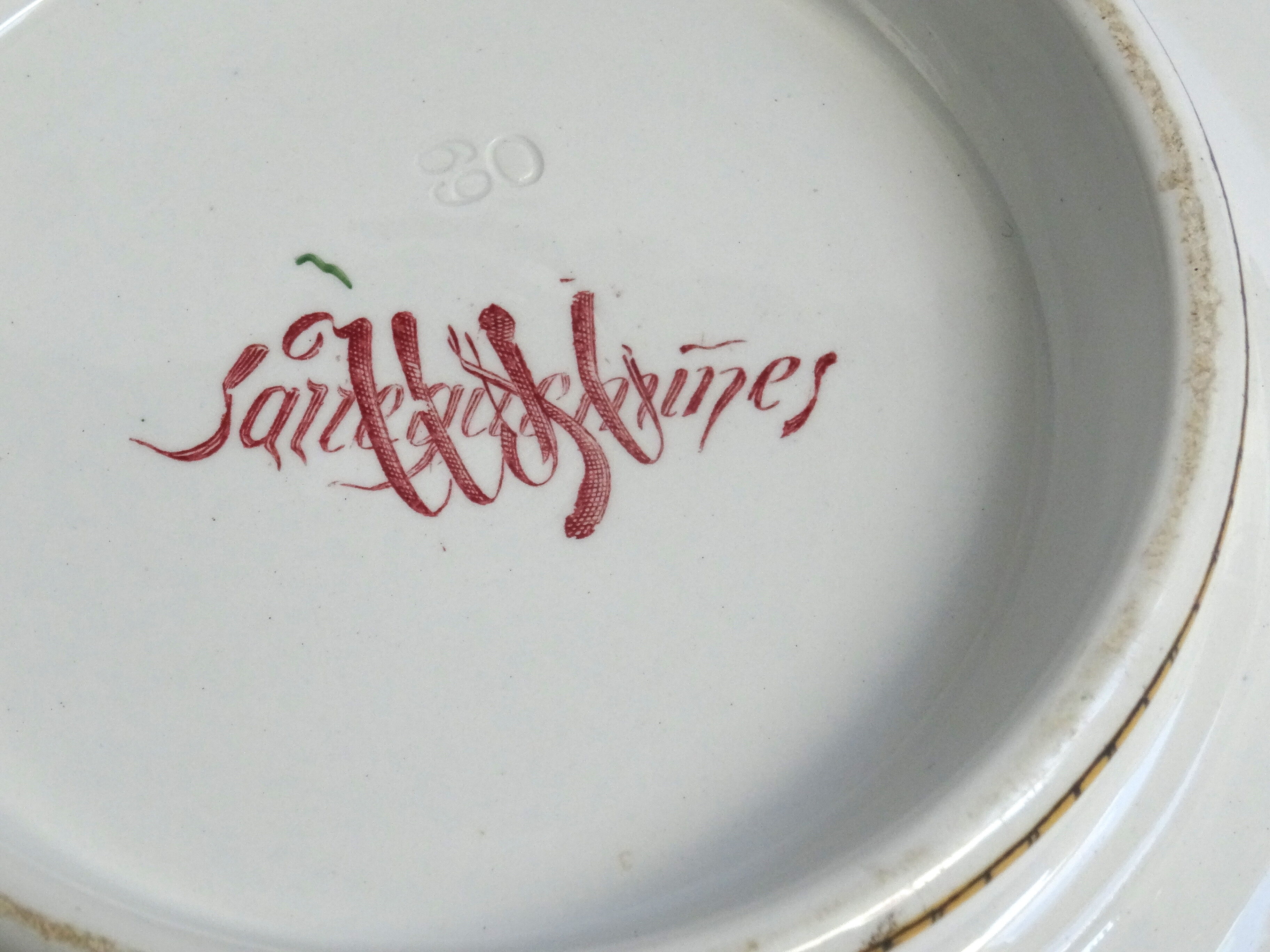 Sarreguemines plate foot shower