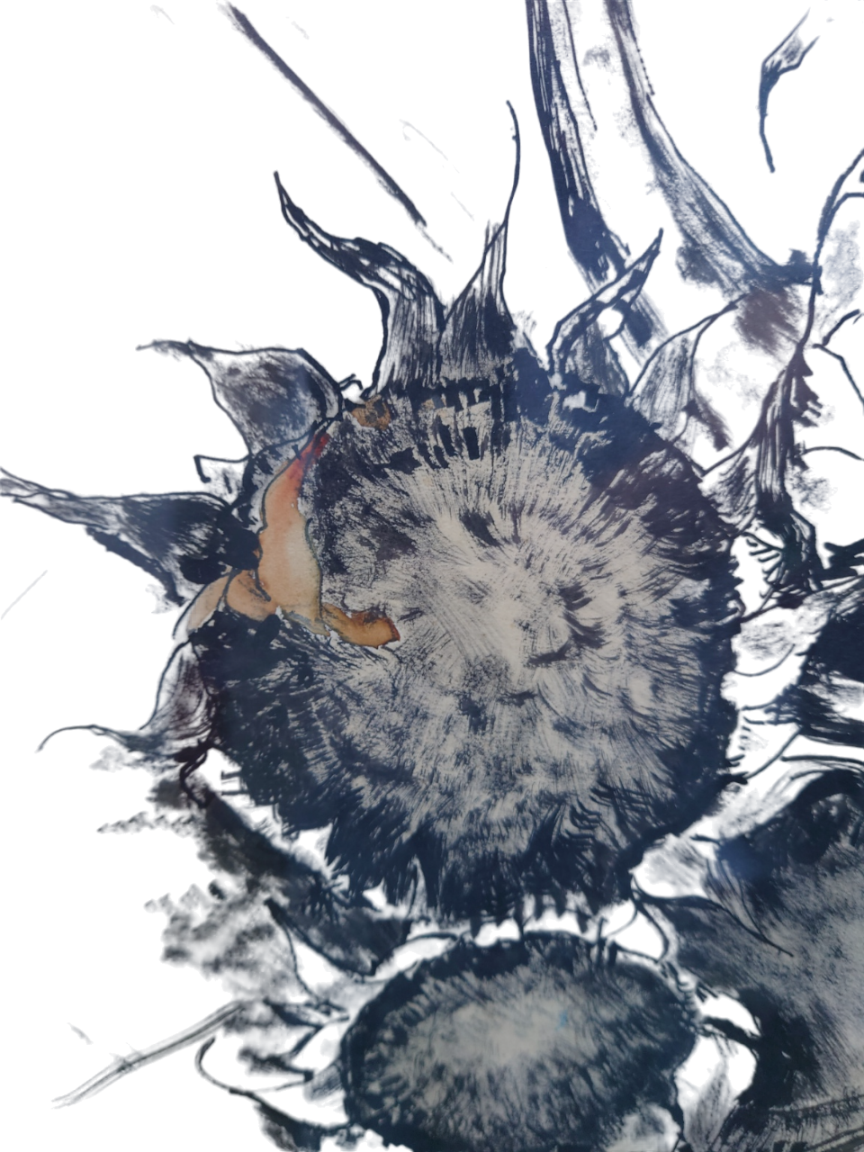 Painting under acrylic glass on bristol sheet signed bergen 1933