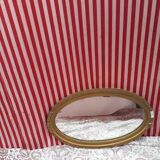 oval plaster mirror 55x34cm