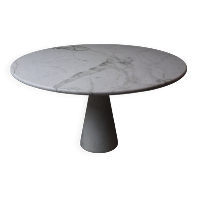 Table à manger Angelo Mangiarotti « M1 » en marbre massif de Carrare