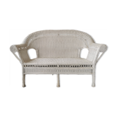Wicker bench, rattan