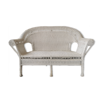 Wicker bench, rattan