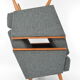 Fauteuil carre gris chiné